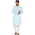 Designer round neck kurta-Pyjama set- Sky Blue Designer round neck kurta-Pyjama set- Sky Blue